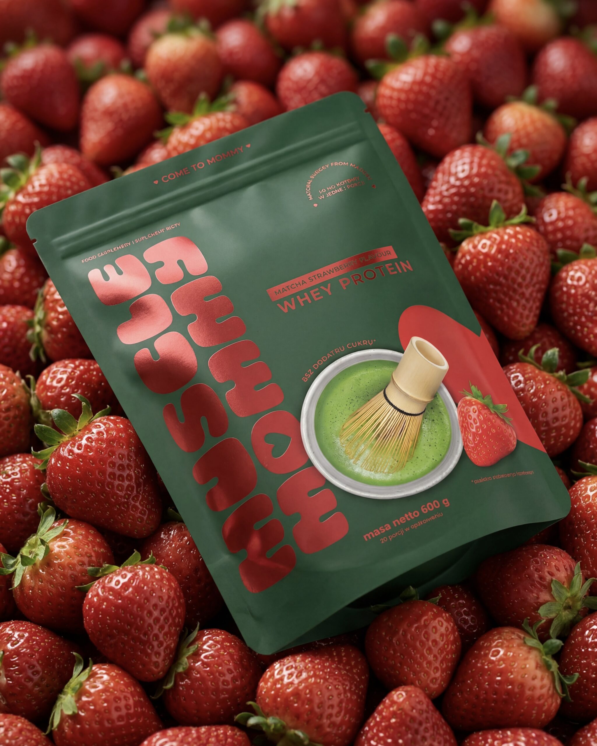Drugi obrazMATCHA MOMMY - Whey Protein (Strawberry Flavour)